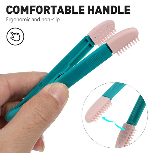 POPETPOP Cat Dog Tear Stain Remover: Multifunctional Dog Eye Comb Brush 2pcs Mini Pets Grooming Comb for Dogs Cats Puppy Kitten Removing Crust and...