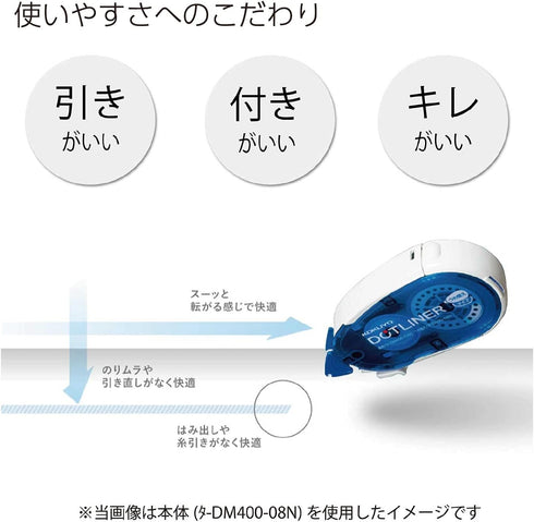 KOKUYO Dotliner Refill, Dotliner Tape Runner Refill, Permanent Adhesive, Japan Import (1, Pink Heart)...