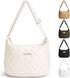 Women's Quilted Shoulder Bag - Lightweight Large Puffer Tote Bag Padded Cross Body Bag Hobo Bags...