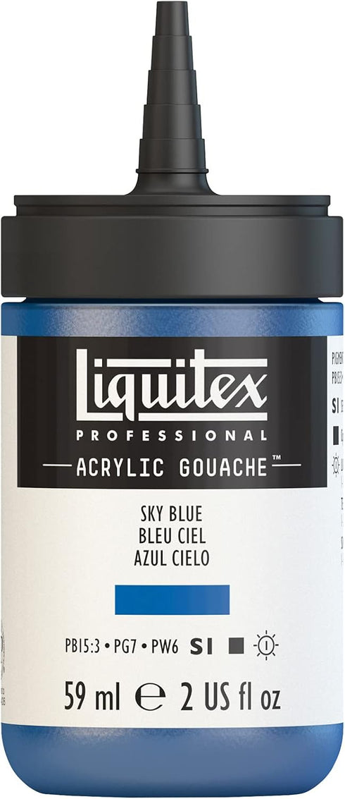 Liquitex Professional Acrylic Gouache, 2-oz (59ml) Bottle, Sky Blue...