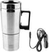 Car Heating Cup, 350ML + 150ML Stainless Steel Portable Automobile Hot Water Cup Electric Quick Heating Bottle Heater Boiler for Tea Coffee Water...