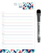 Dry Erase to Do List Vinyl Whiteboard Sticker Decal by Glassboard Studio | Removable & Reusable | Magnetic Fine-Tip Marker Included (6 x 9 inches,...