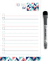 Dry Erase to Do List Vinyl Whiteboard Sticker Decal by Glassboard Studio | Removable & Reusable | Magnetic Fine-Tip Marker Included (6 x 9 inches,...