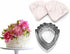 AK ART KITCHENWARE Peony Cutter & Veiner Cake Decorating Supplies Stainless Steel Cookie Cutter Silicone Veining Mold Gumpaste Making Tool A327&VM...