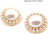 1" Artificial Pearl Golden Metal Sewing Shank Buttons 10 PCS...