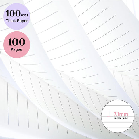 Yoment Spiral Notebook 8.5 x 11 A4 Large Notebooks for Work College Ruled Journaling Notebooks, 100 GSM Paper, Spiral Bound Journal for School Not...