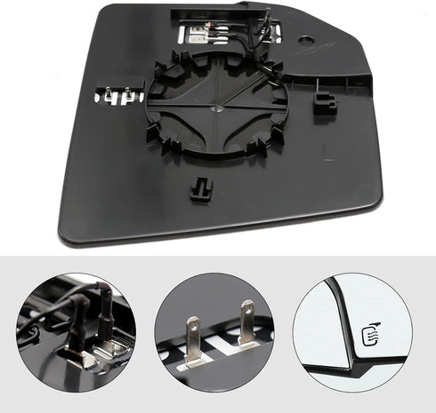 Left Driver Side Mirror Glass Heated Blind Spot Mirror Side Rear View Heated Convex Mirror Replacement for Ford F150 2015-2020...