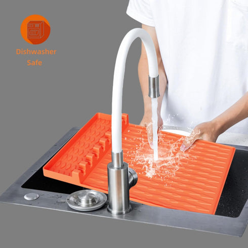Silicone Griddle Tools Mat for Blackstone, Large Silicone Spatula Mat with Drip Pad, Grill BBQ Caddy Utensils Holder for Kitchen, Cooking & Counte...