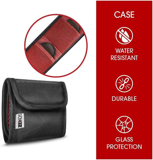 Zeikos 72mm Multi-Coated UV, CPL, FLD Professional Lens Filter Kit, Comes with Miracle Fiber Cloth and Carry Pouch, Accessory Kit for Lenses with ...
