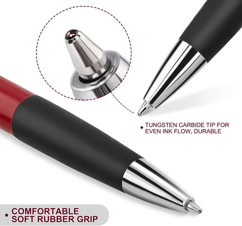 Pens Bulk, Tip-Top Ball Point Pens, Black Ink Pens Medium Point (1.0mm), Click Pens, Ballpoint Smooth Writing Pens for Journal No Smudge, Office P...