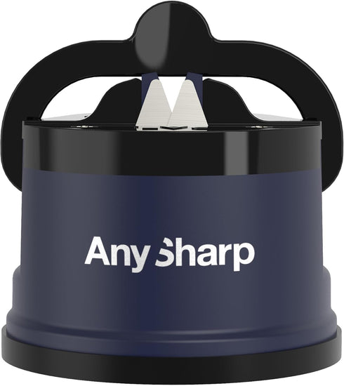 AnySharp Knife Sharpener, Hands-Free Safety, PowerGrip Suction, Safely Sharpens All Kitchen Knives, Ideal for Hardened Steel & Serrated, World's B...