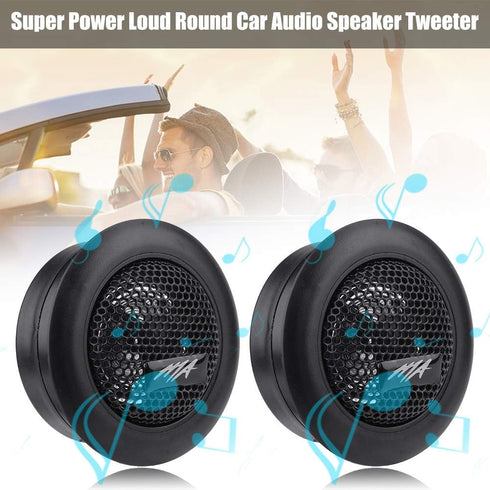 Qiilu Audio Speaker,Pair of 12V 120W Car Mini Super Power Loud Dome Audio Speaker Tweeter Loudspeaker Horn......
