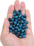 Bymitel 140pcs Crystal Beads Stone Gemstone Round Energy Healing Loose Beads with Stretch Cord for Jewelry Making Bracelets Anklets (Blue Zircon T...