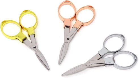 Honbay 3PCS Stainless Steel Foldable Pocket Safety Scissors for Travel Home Office...