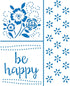 Bucilla Fashion Embroidery Pattern Template Art Kit, 5" x 6", Be Happy......