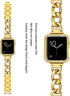 Dilando Cool Chain Metal Link Bands Compatible with Apple Watch 38mm 40mm 41mm Women Men, Gold Stainless Steel Bracelet with Bling Case for Iwatch...