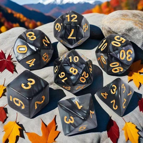DND Polyhedral Dice Set with a Black Dice Bag for D&D RPG MTG Role Playing Table Games RPG Polyhedral Dice for Dungeon and Dragons Playing Games 7...