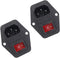URBEST Inlet Module Plug 5A Fuse Switch Male Power Socket 10A 250V 3 Pin IEC320 C14, 2 Sets...