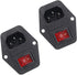 URBEST Inlet Module Plug 5A Fuse Switch Male Power Socket 10A 250V 3 Pin IEC320 C14, 2 Sets...