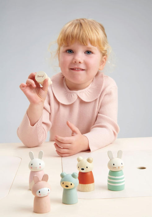 Tender Leaf Toys - Bear Tales - Wooden Dollhouse Add-on Dolls Playset, Figures of 3 Pcs Bear Family for Children - Inspires Endless Imaginative Pl...