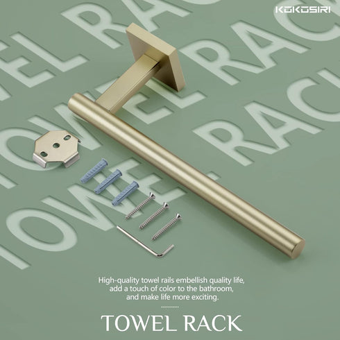 KOKOSIRI Bathroom Towel Bar Gold Hand Towel Holders Wall Mount Toilet Kitchen Cabinet Paper Holder Stainless Steel Bath Accessories, B3008BG...