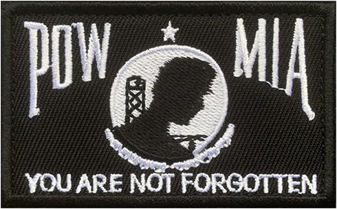 Antrix Patch of POW MIA You are NOT Forgotten Applique Fastener Hook and Loop Badge Patch for Backpacks Caps Hats Vests Bags -3.15x2...