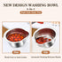 Rice Washer Strainer Bowl - 4-in-1 Washing Bowl for Quinoa, Stainless Steel Rinser With Side Drainers Small Colander for Cleaning Fruits, Vegetabl...