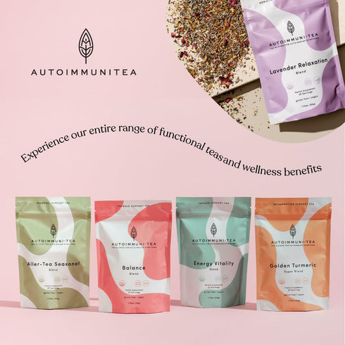 AutoimmuniTea – AIP Stress Relief, Bedtime Blend for Restful Sleep, Calming Tea for Stress, Lavender, Tulsi, Passion Flower Organic Blend - 15 Tea...
