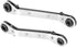 4 PCS HVAC Service Wrench Tools, Ratcheting Curved Wrench with Hex Bit Adapter, Refrigeration Service Wrench Set for Equipment Repair, 3/8" to 1/4...