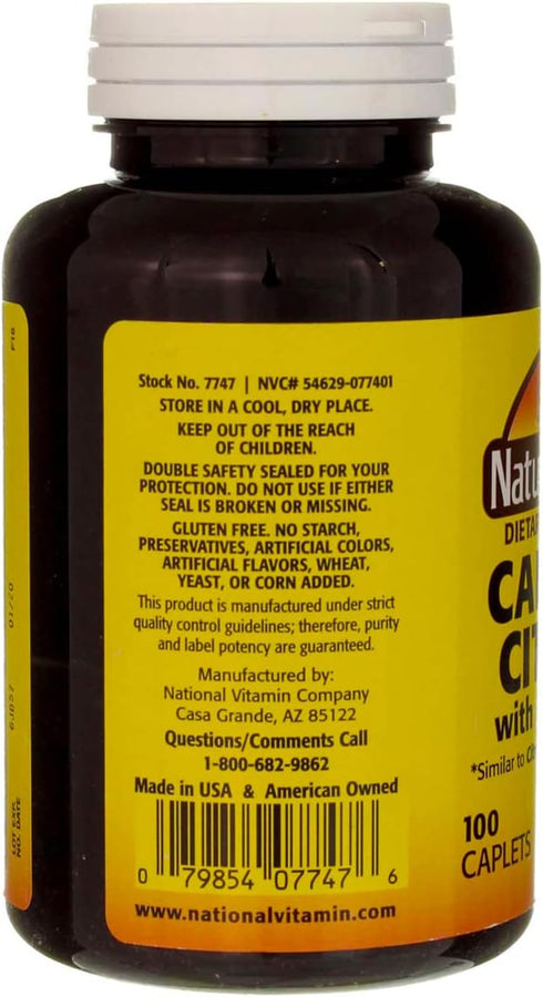 Nature's Blend Calcium Citrate with D3 100 Cplts...