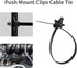 210 PCS Universal Nylon Push Mount Cable Zip Ties Assorted Sizes, Heavy Duty Nylon Push Mount Self Locking UV Resistant Wire Ties, 5 Most Popular ...