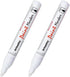 White Paint Pens marking pens Permanent Markers - 2 Pack Oil Based Waterproof Markers for Tire, Rubber,Wood, Rocks, Metal, Canvas,Plastic, Dark Su...