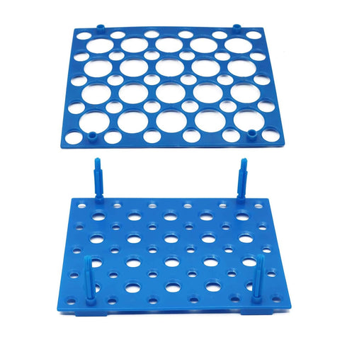 Centrifuge Tube Rack,2 Pieces Detachable Test Tube Rack Holder 50-Well Plastic Stand for 15ml 50ml Tube...