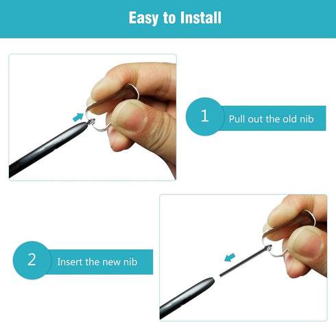 Replacement Stylus Tips for Galaxy Note 8/9 Tab S 3/4, Stylus Pen Nibs Replacement with Tweezer Removal Tool(Black)...
