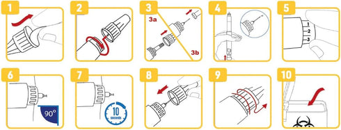 ONE-CARE Pen Tips 32G x 1/5’’ (6mm), Universal Fit, 100/bx...