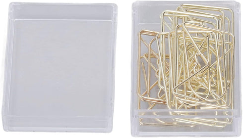 100pcs Golden Cute Small Paperclips, Crown Envelope Shape Paperclips Small Paper Clips for Office School Wedding Party Invitation Valentine Decora...