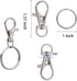 Metal Swivel Snap Hooks with Split Key Rings Keychain for Lanyards Jewelry Findings (60 Pieces)...