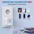 2 Pack European Travel Plug Adapter, LANUEE Italy Power Adapter with USB C Port, 2 in 1 Type C/L Foldable EU Outlet Adapter,Travel Accessories to ...