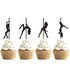 Donoter 48 Pcs Pole Dancing Cupcake Toppers Pole Dancers Cake Picks for Bachelorette Party Birthday Decorations...