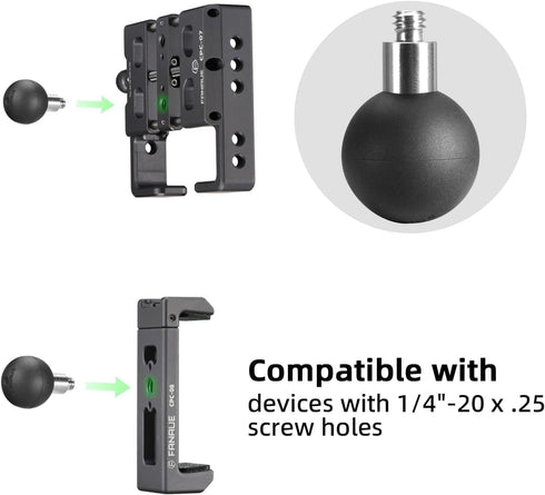 FANAUE Ball Adapter Compatible with RAM Mounts B Size 1" Ball Components (1 Inch Ball)...