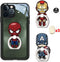 ZOSTLAND 3PCS Super Hero Phone Ring,Universal 360°Adjustable Phone Case Finger Grip Stand Holder Desk Stent Mount Hook Compatible with iPhone15 14...