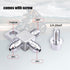 Stainless Steel AN3-3AN Male Brake Hose End Tee Block with screw 1/4-20 unf Titanium Color...