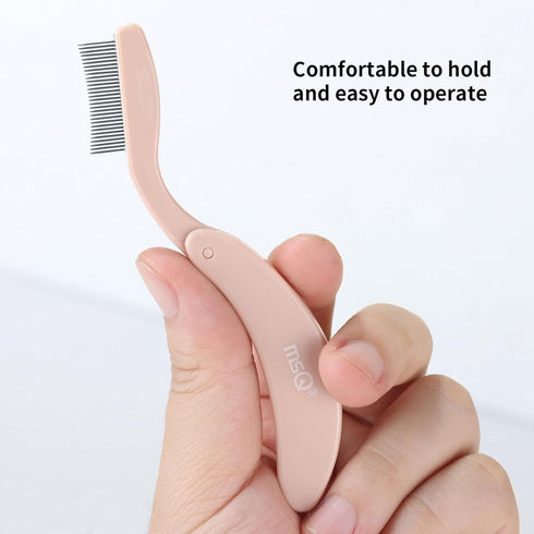 Eyelash Comb MSQ Eyelash Separator Tool Eyelash Comb Separator Folding Eyelash Brush Separator Lash Comb for Eyelash Makeup Brush (khaki)...