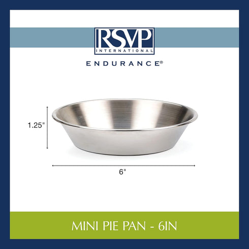 RSVP International Endurance Kitchen Collection, Pastry Baking Accessories, Mini Pie Pan...