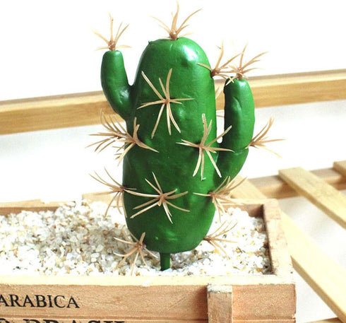 FagusHome Artificial Cactus Decor Faux Cactus Plant Fake Succulents Plants Artificial Cacti 4 Pieces Unpotted Indoor Home Décor Fake Cactus Stems...