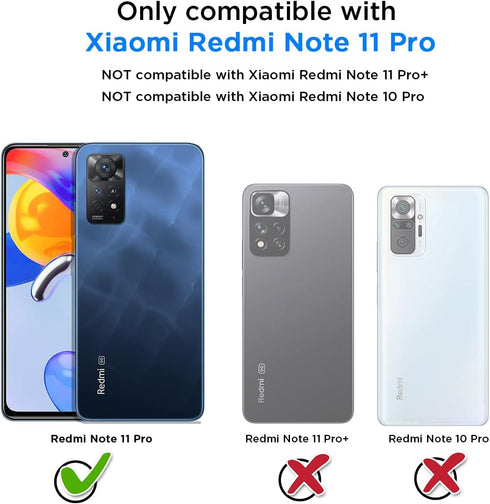 AICase for Redmi Note 11 Pro Case, Waterproof, for Xiaomi Redmi Note 11 Pro 5g Case Clear with Built-in Screen Protector...