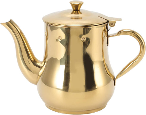 Stainless Steel Tea Pot With Filter Rust Proof Durable Oil Strainer Pot For Hotels Restaurants Homes 850ml Tea Kettle (golden)...
