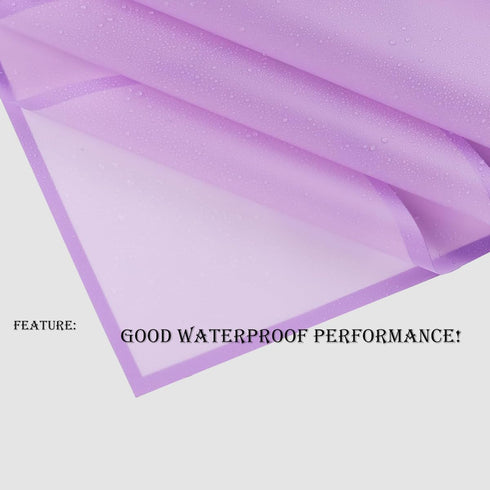 EMITAOHWF 20-Sheet Flower Wrapping Paper, Purple and Purple Edge Floral Waterproof Bouquet Wrapping Paper for Flowers, Florist Wrapping Paper for ...