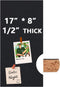 Cork Board 17"x 8" Self-Adhesive Black Cork Board, 1/2" Thick Cork Boards, 1 Pack Black Bulletin Board (4320BK-12mm-1p)...