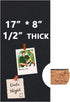 Cork Board 17"x 8" Self-Adhesive Black Cork Board, 1/2" Thick Cork Boards, 1 Pack Black Bulletin Board (4320BK-12mm-1p)...